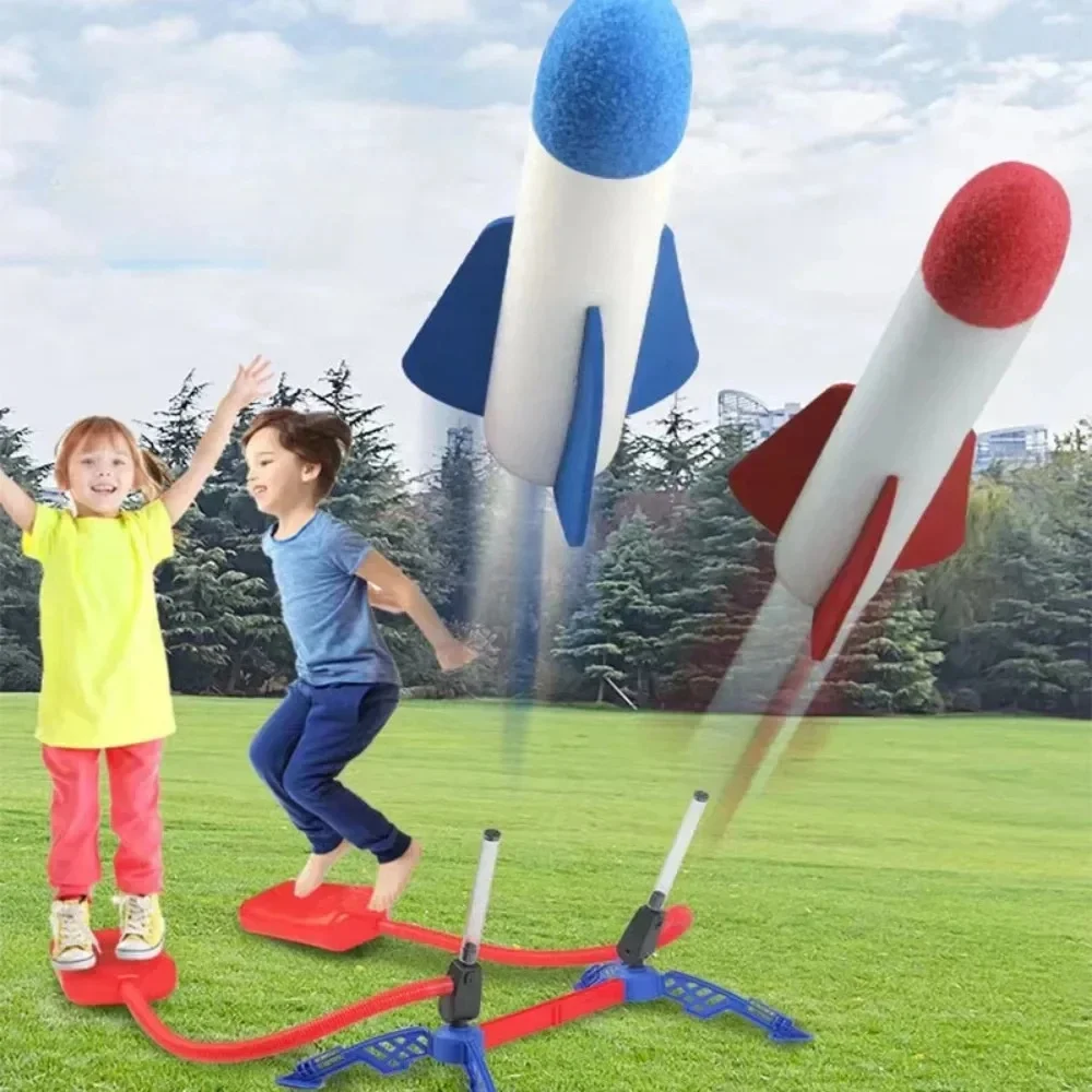 Kid Air Rakete Fuß Pumpe Launcher Outdoor Luft Gedrückt Pedal Soaring Rakete Spielzeug Kind Spielen Set Jump Sport Spiel Spielzeug Für Kinder