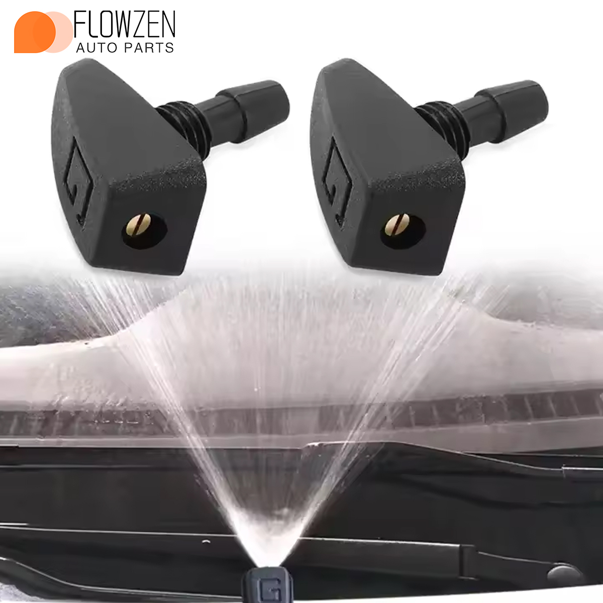 2 Stuks Universele Voorruit Ruitenwisser Nozzle Jet Sproeier Kits Sprinkler Water Fan Uitloop Cover Washer Outlet Aanpassing
