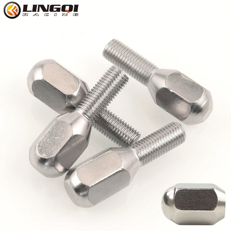 LINGQI-accesorios para cubo de rueda ATV, tuercas hexagonales M10, tornillos de perno para Kart, Buggy, UTV, Quad, Go Kart, vehículo, Moto, piezas de motocicleta
