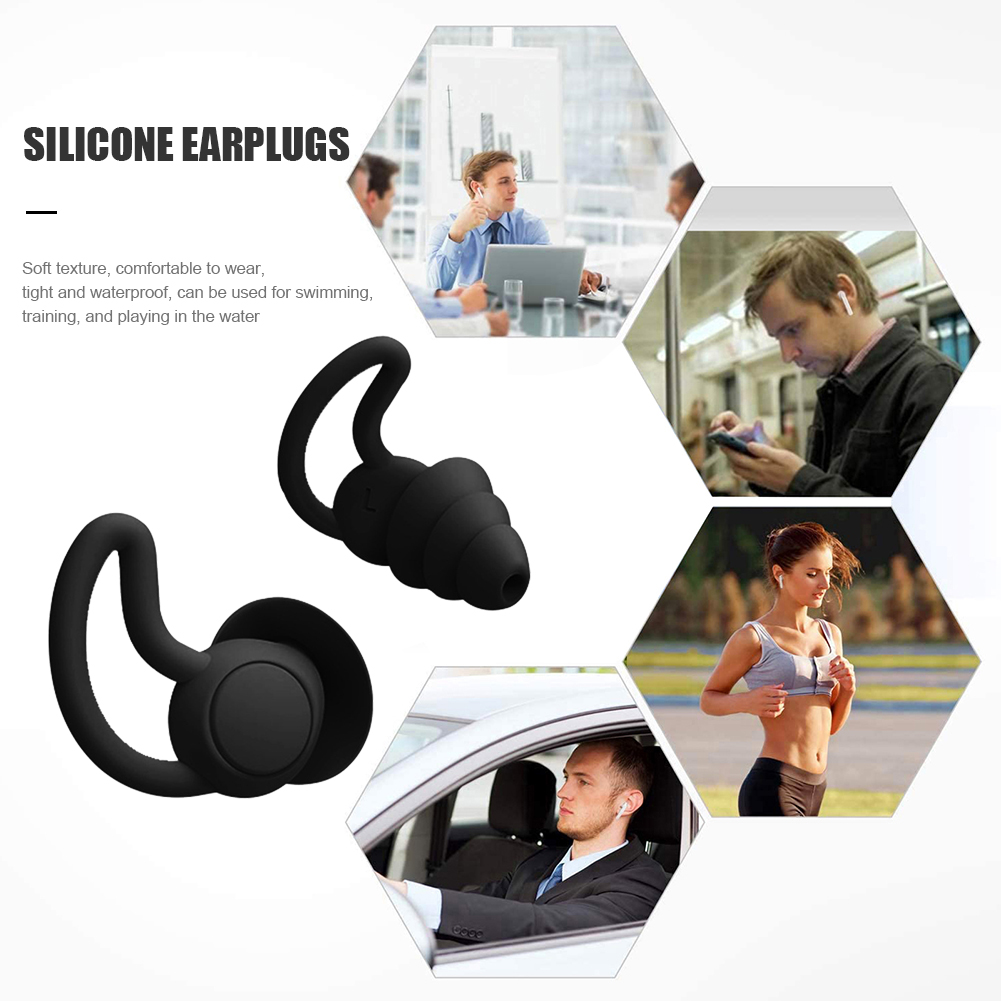 Silicone Ear Plugs for Sleeping Soft Anti Noise Sleeping Waterproof  Swiming Ear Plugs Noise Reduction Earplugs For Student