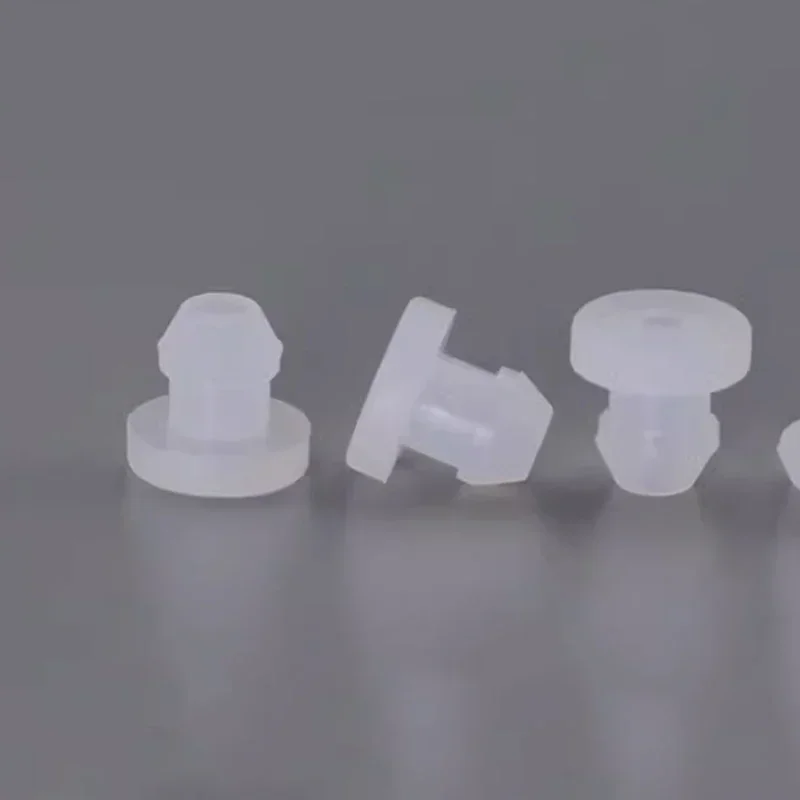 Tappi per fori trasparenti da 4,5 mm-50,6 mm Tappi per fori con occhiello a scatto rotondi in gomma siliconica Tappi terminali Cavo metallico Proteggi cespuglio