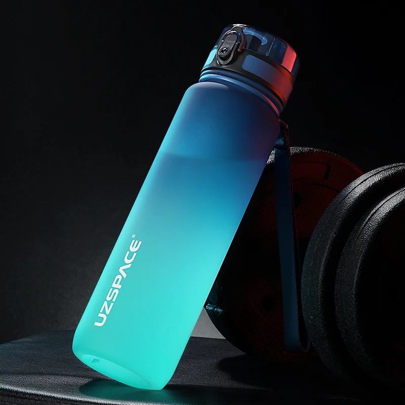 Botella de agua deportiva portátil a prueba de fugas, vaso agitador para viajes al aire libre, gimnasio, Fitness, jarras de plástico Tritan sin BPA, 500/800/1000ml