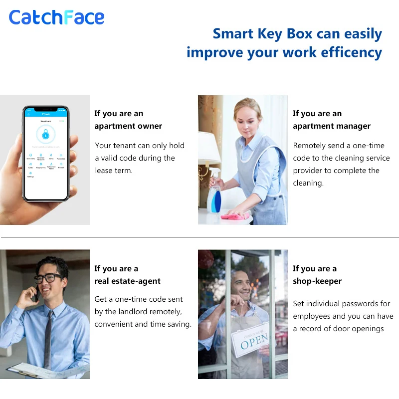 Outdoor Waterproof Safe Security Intelligent Password Storage Lock Tuya or TTLock APP Key Box Anti-theft box