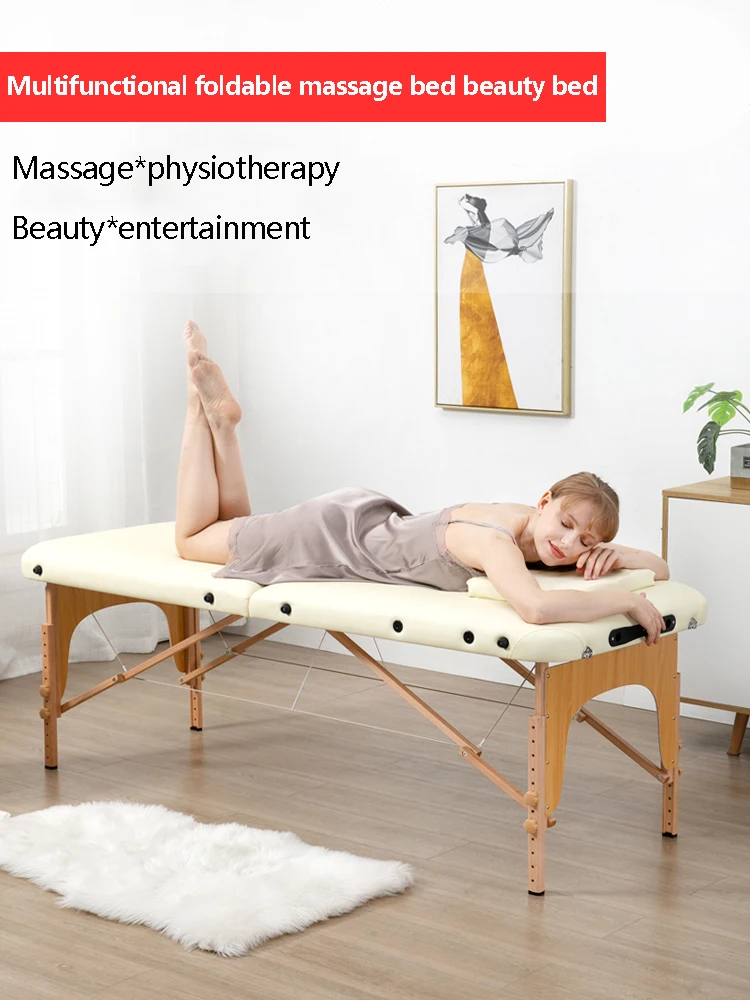 เตียงนวดพับได้แบบพกพาที่บ้านใช้ moxibustion บำบัดฟื้นฟูสมรรถภาพเตียงสักเตียงเสริมความงาม