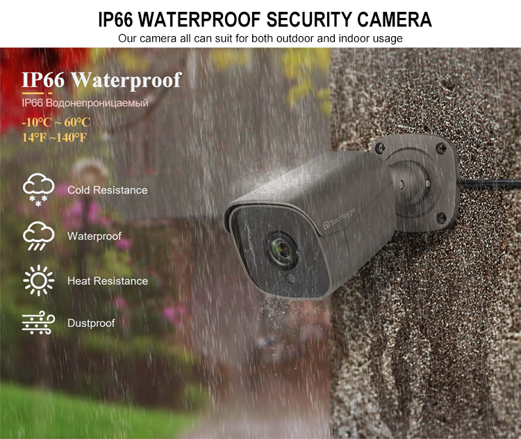 4MP 5MP 8MP, caméra de sécurité IP, boîtier métallique, POE H.265, extérieur, Audio bidirectionnel, vidéo,