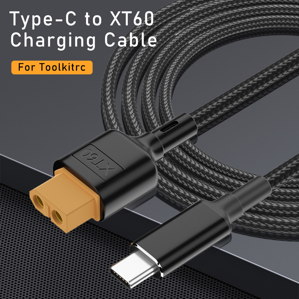 XT60 To Type-C Charging Cable PD2.0 100W 20V 5A Adapter Line 50cm/100cm Drone Robot Aircraft Parts for ToolkitRC SC100