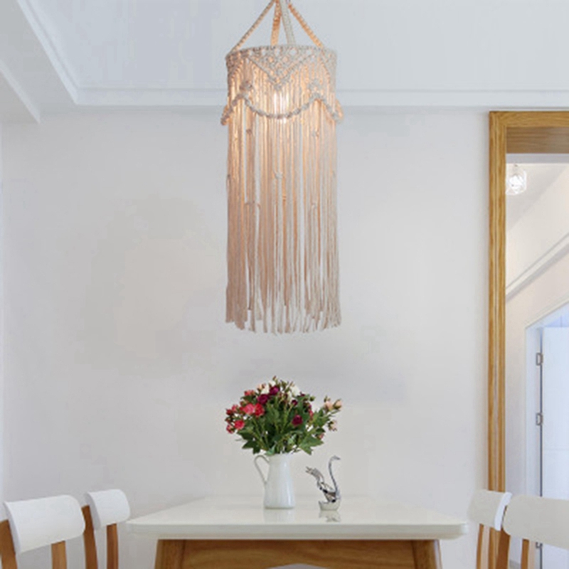 2X Chandelier Boho Decor Hand-Woven Charm Macrame Wall Hanging Creative Home Bunk Home Decoration Lamp Shade Mandala CNIM Hot