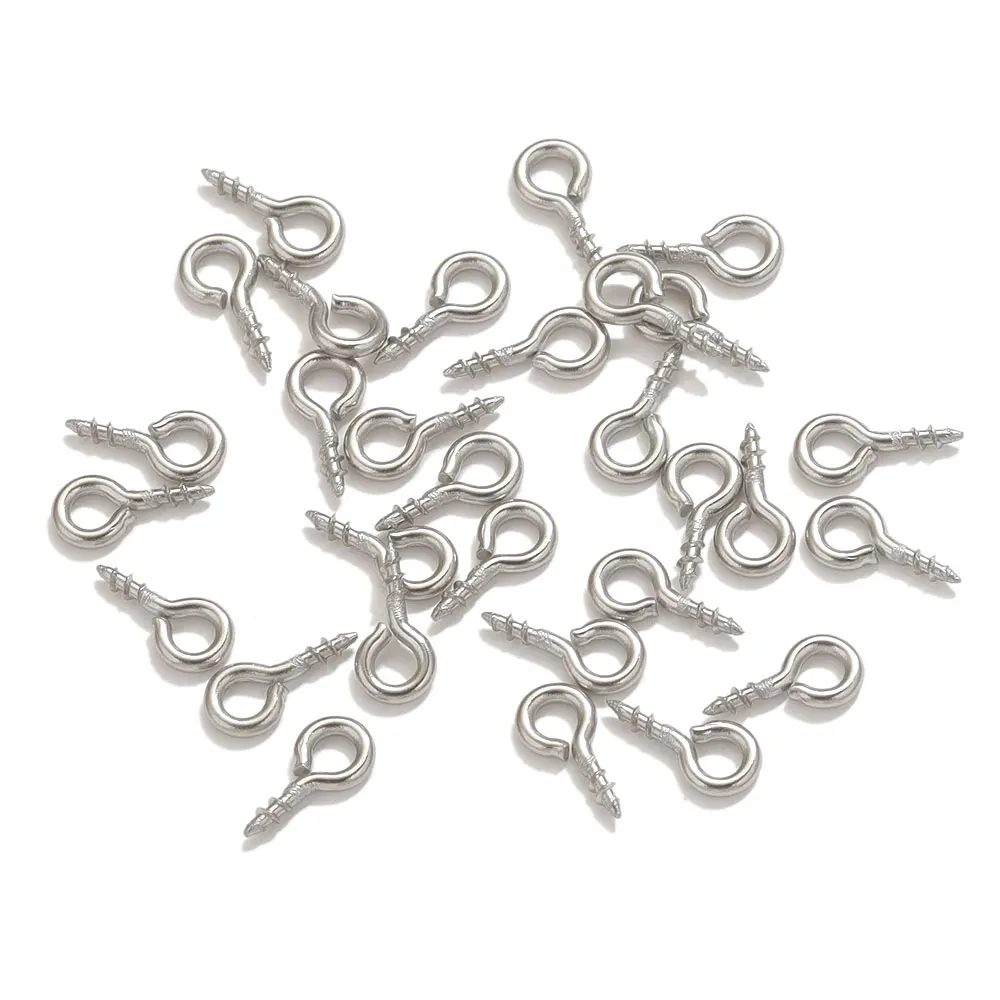 100pcs สแตนเลสสตีล Tiny MINI Eye Pins สําหรับเครื่องประดับทํา DIY จี้ Handmade ผลการค้นหาเครื่องประดับสกรูตาตะขอเกลียว
