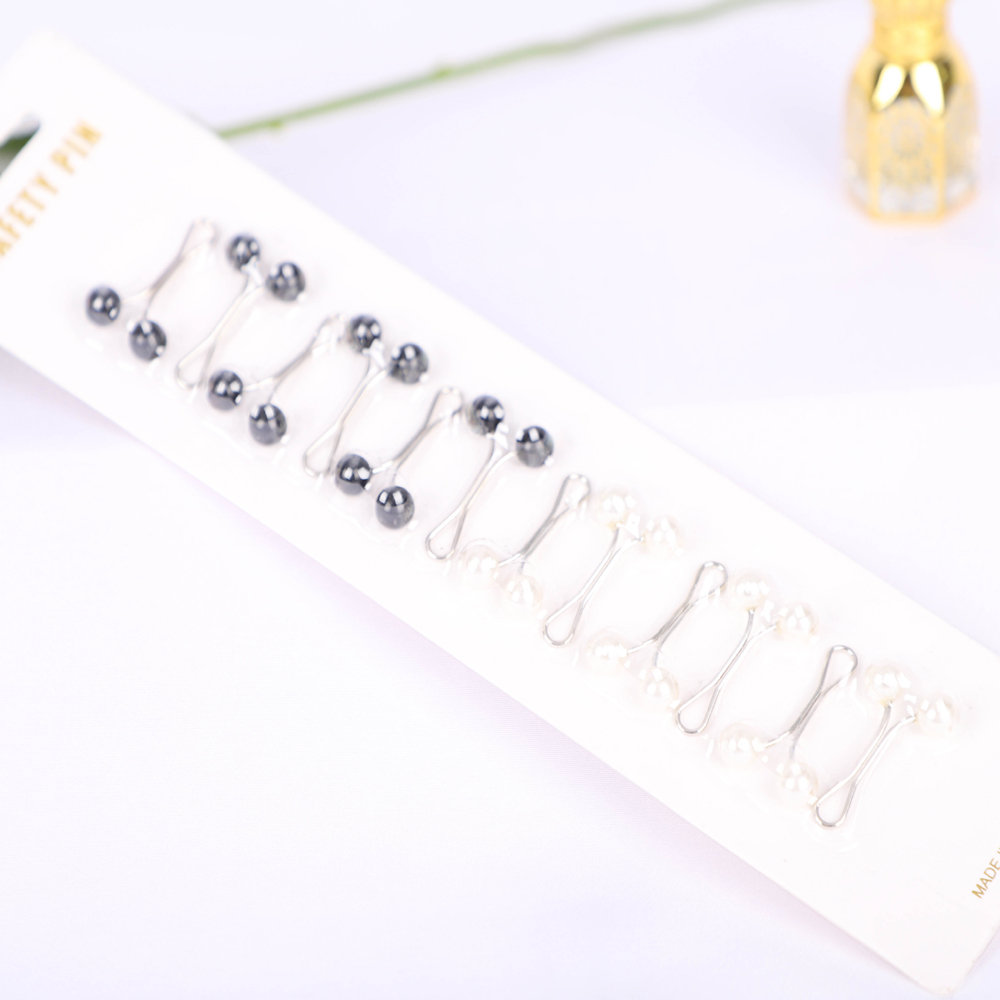 12 個ピンクリップセットイスラム教徒ヒジャーブファッションイスラムターバン磁気閉鎖新しいスカーフアクセサリーウェディングパーティーギフト RIMAIRE