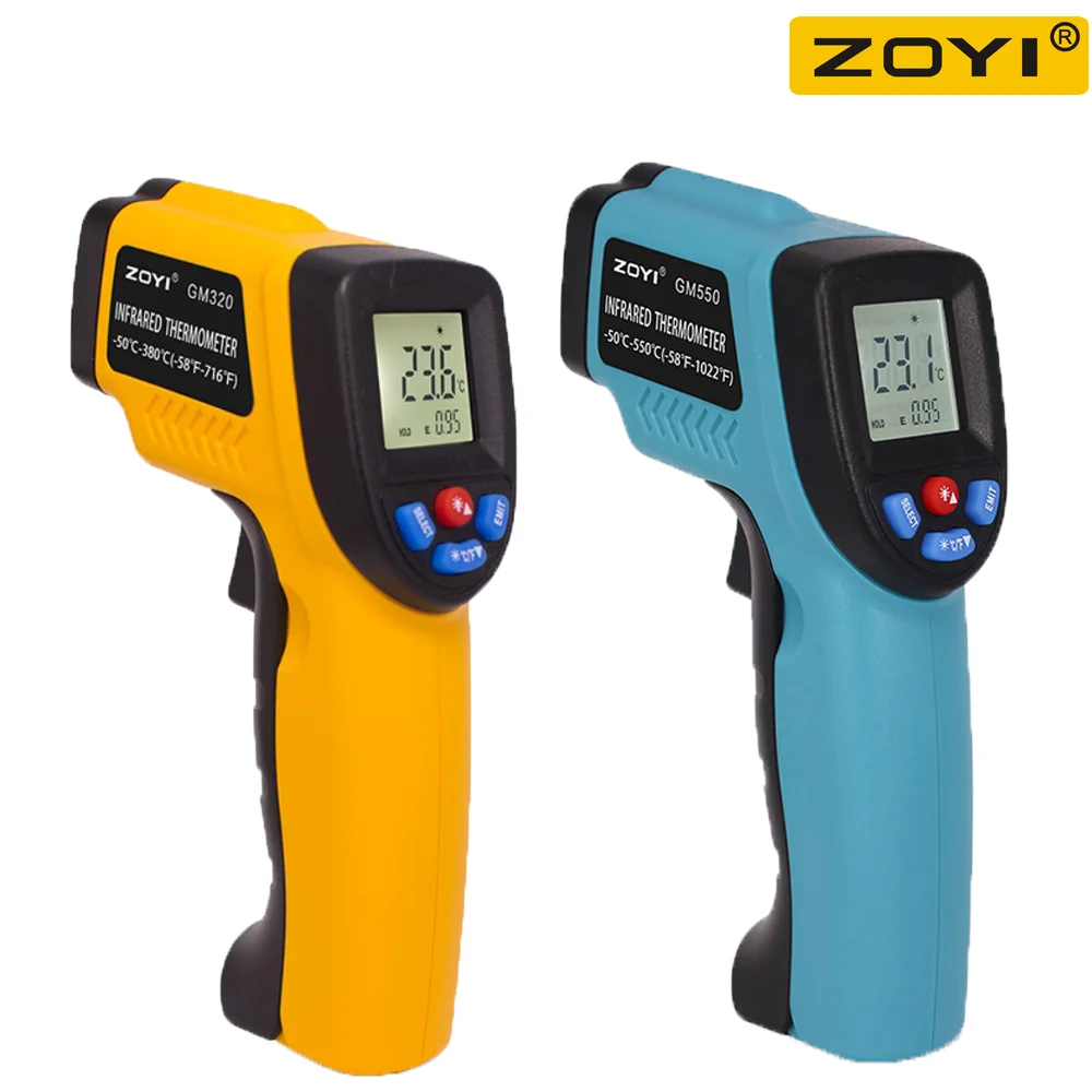 -50~600°C High Precision Digital Infrared Thermometer Laser Temperature Meter Non-contact Pyrometer Gun IR Sensor Termometro