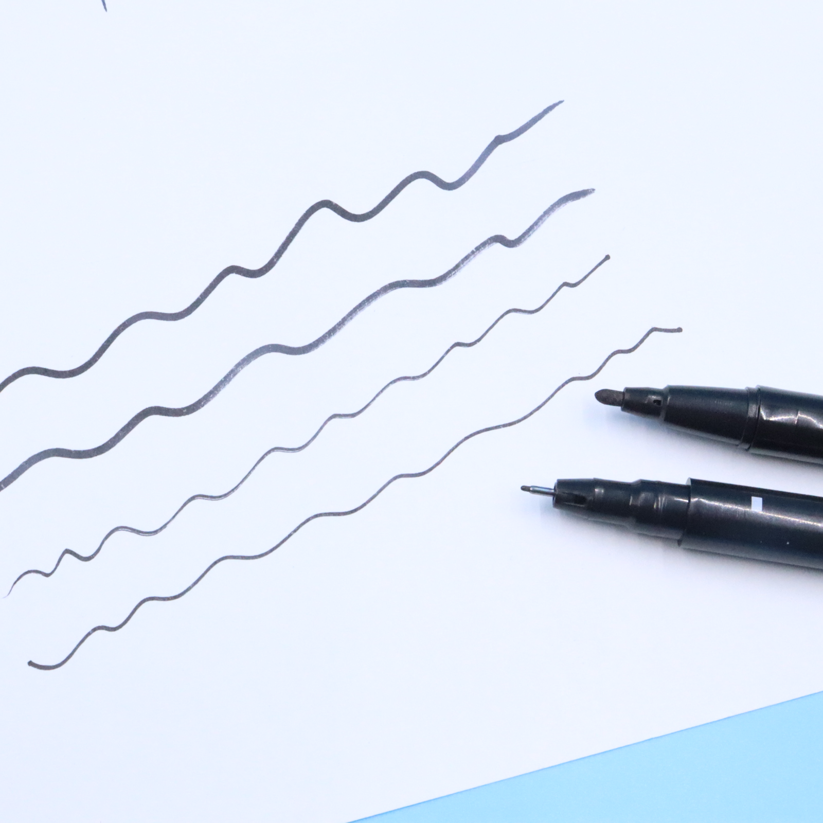 Маркер Перманентный с двойным наконечником, водостойкий, черный, синий, красный, 0,5 мм, 1 мм, 3 шт./компл.