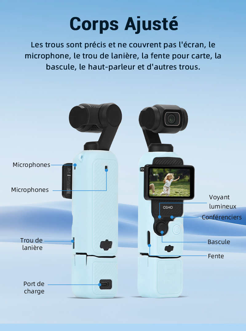 Étui pour DJI OSMO Pocket 3, housse de protection en Silicone, anti-rayures, capuchon d'objectif, étui de protection pour caméra Pocket3, accessoires