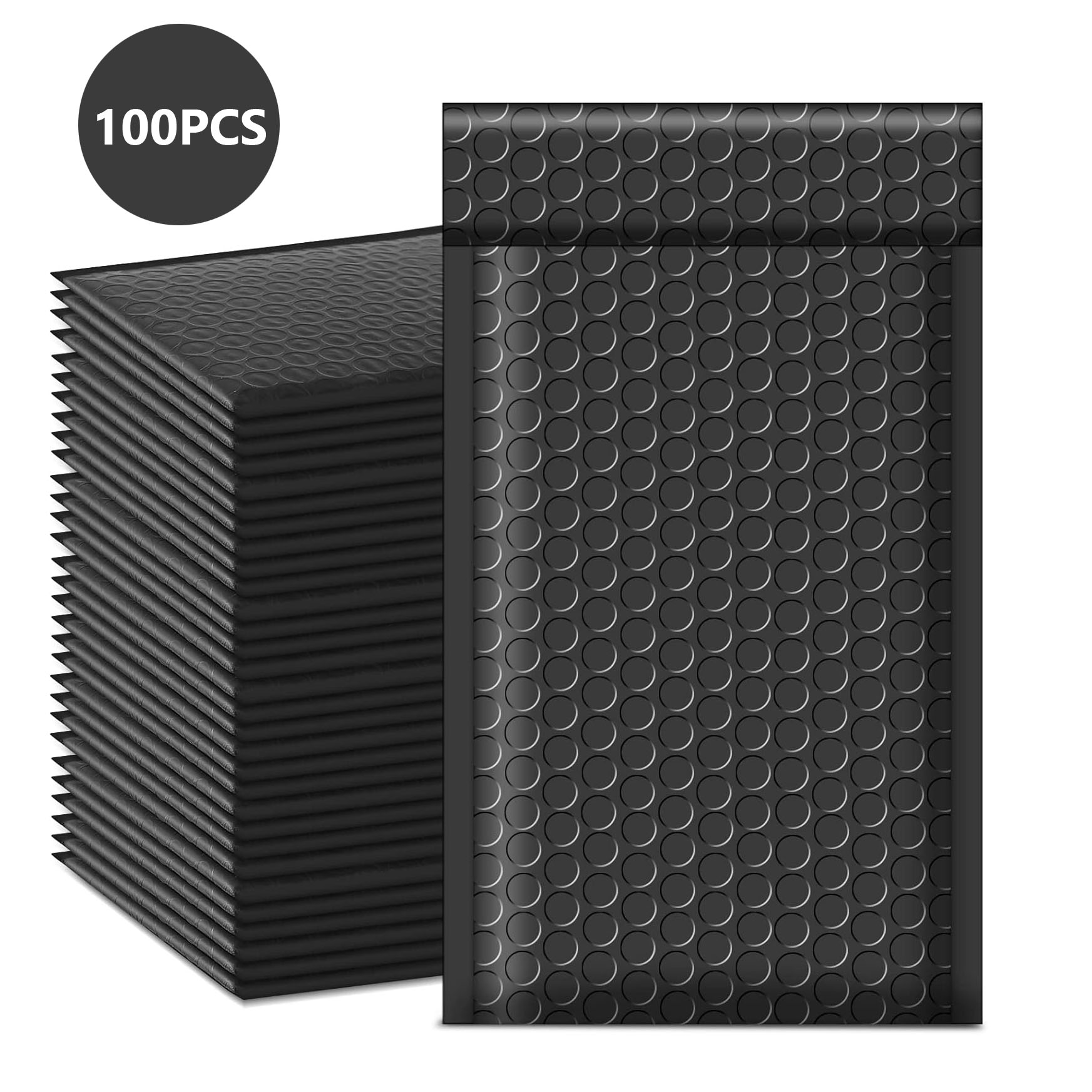 Sobres de burbujas para envíos de pequeñas empresas, sobres de color negro para envíos de paquetes, 100 piezas