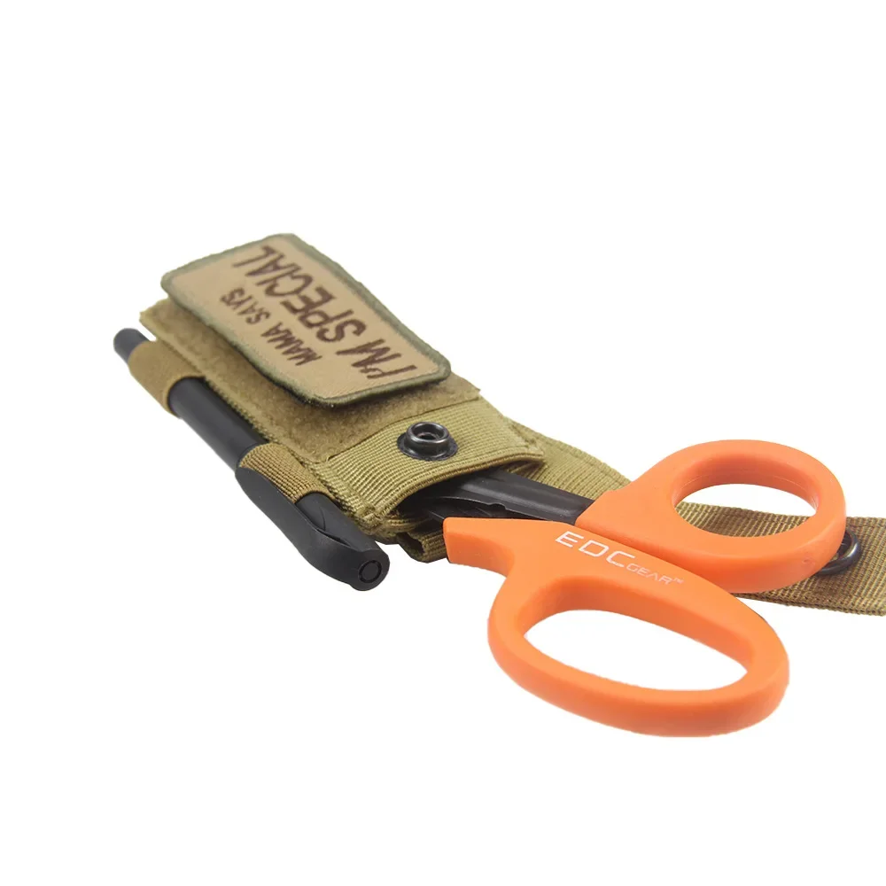 กระเป๋าคาดเอว MOLLE Scissors - EDC Multitool และที่ใส่ไฟฉายสําหรับการเดินป่าล่าสัตว์ |   กระเป๋ายุทธวิธีกันน้ํา ​