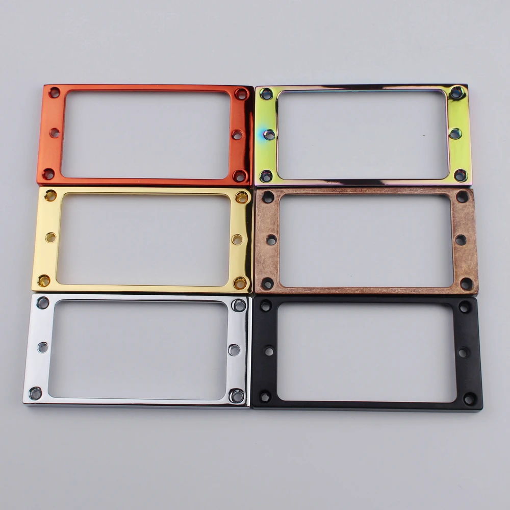1 Juego de anillos de montaje para pastillas Humbucker, marco de cubierta, juego superior plano, seis colores disponibles para guitarra eléctrica o bajo