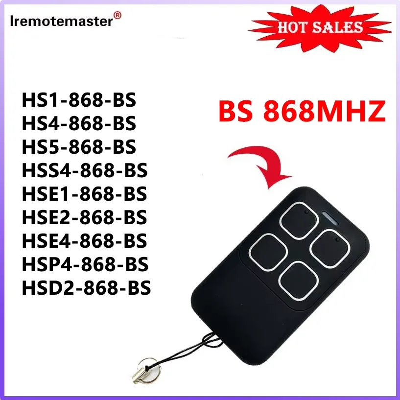 2025 For Bisecur Garage Remote Control HS1 HS4 HS5 HSE4 HSE2 HSE1 HSP4 HSD2 HSS4 868 BS Garage Door Opener Remote Control 868MHz