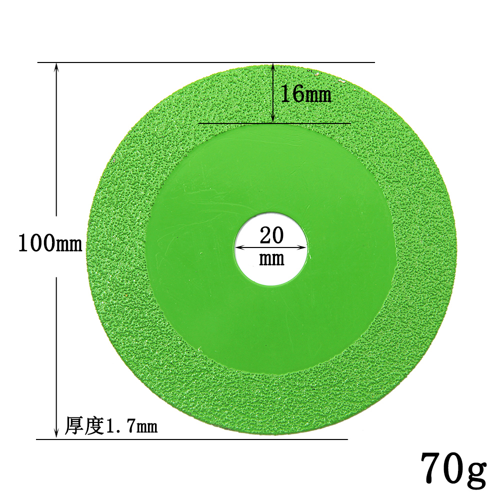 Lama da taglio con lama per brasatura verde ultrasottile diamantata, lama per sega da taglio per molatura di bottiglie di vino, piastrelle in vetro di giada ceramica