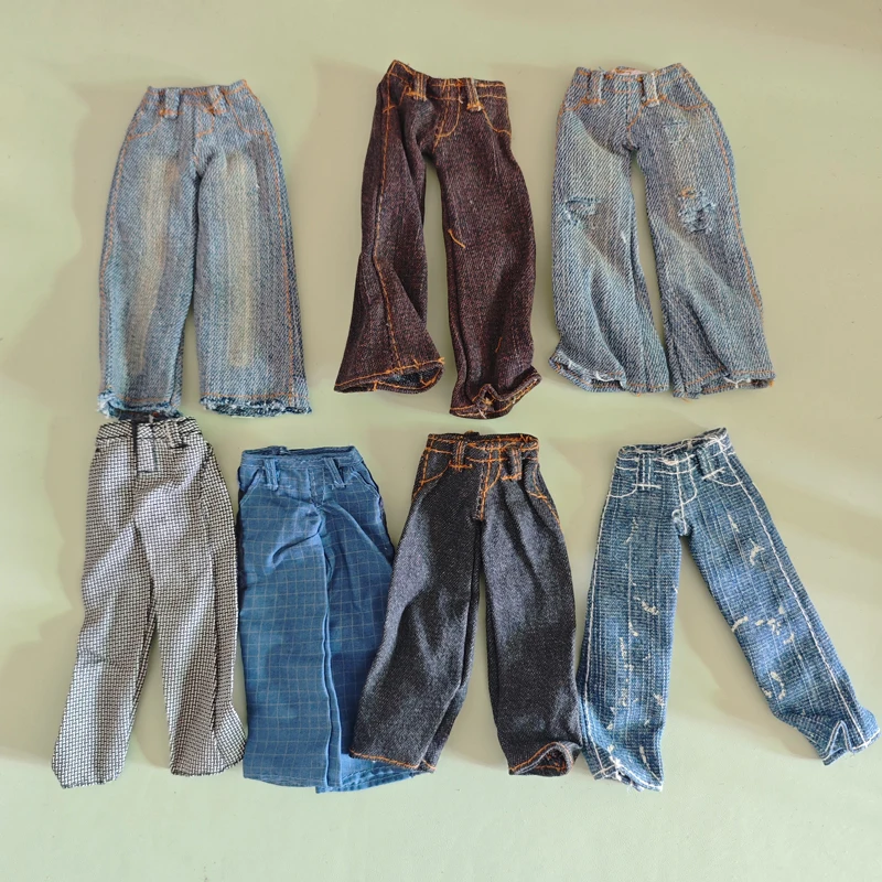 Lote de 3 unidades de pantalones vaqueros originales para muñeca Barbia a escala 1/6, nueva moda [muñeca y zapatos no incluidos], accesorio de juguete para niño y niña