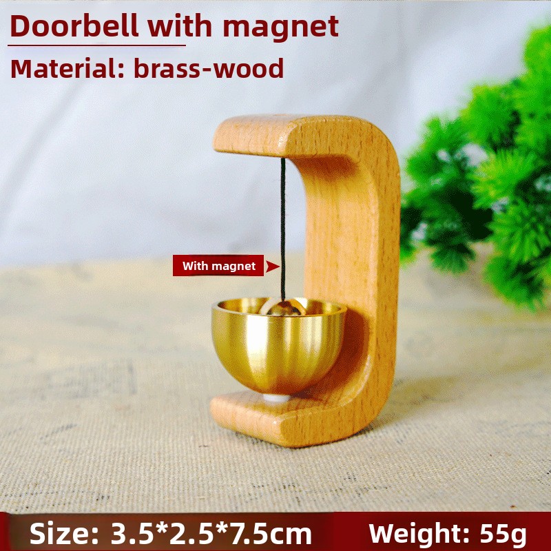 Deurbel Houten windgong Draadloze deurbel Ingangsdeurbel Decoratieve windbel voor thuisopening Woondecoratie