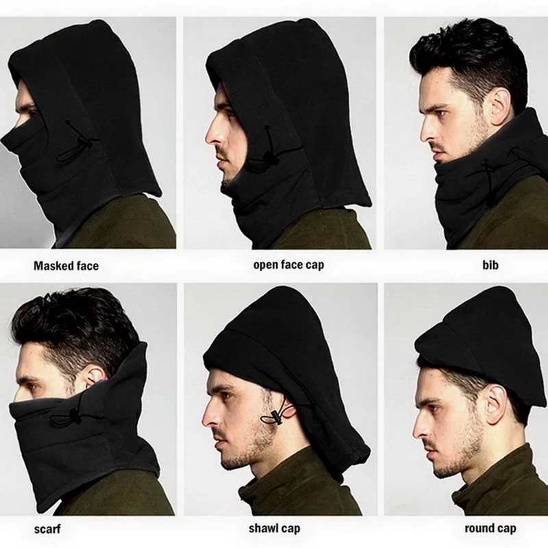 Gorro cálido de invierno para hombre y mujer, gorros térmicos impermeables, pasamontañas, calentador de cuello con capucha, bufandas para senderismo, gorros, gorro de ciclismo 2023