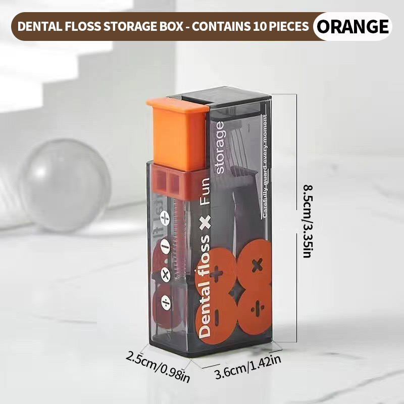 【 Fully automatic dental floss box 】 Equipped with 300pcs dental floss sticks - travel safe - keep in your pocket when going out