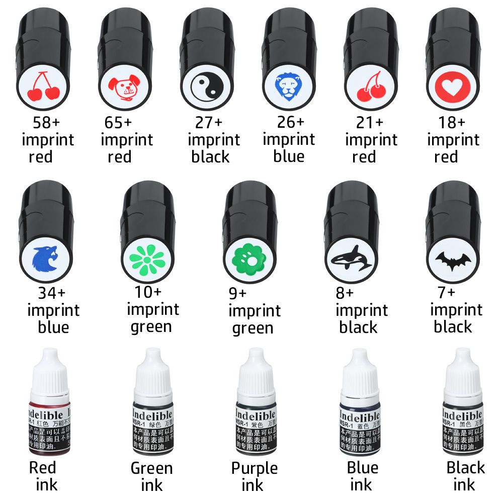 Golf Ball Stamper Stamp Marker Impression ซีล Quick-แห้งพลาสติก Multicolors อุปกรณ์กอล์ฟสัญลักษณ์สำหรับ Golfer ของขวัญ Marker