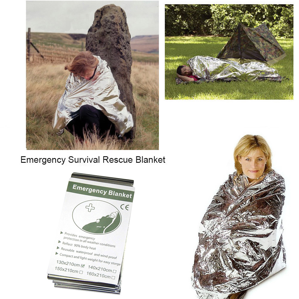 RESCUE-Emergency First Aid Blanket, impermeável, à prova de vento, reutilizável, Body Warmer, acampamento ao ar livre, caminhadas, viagens, 1-30pcs
