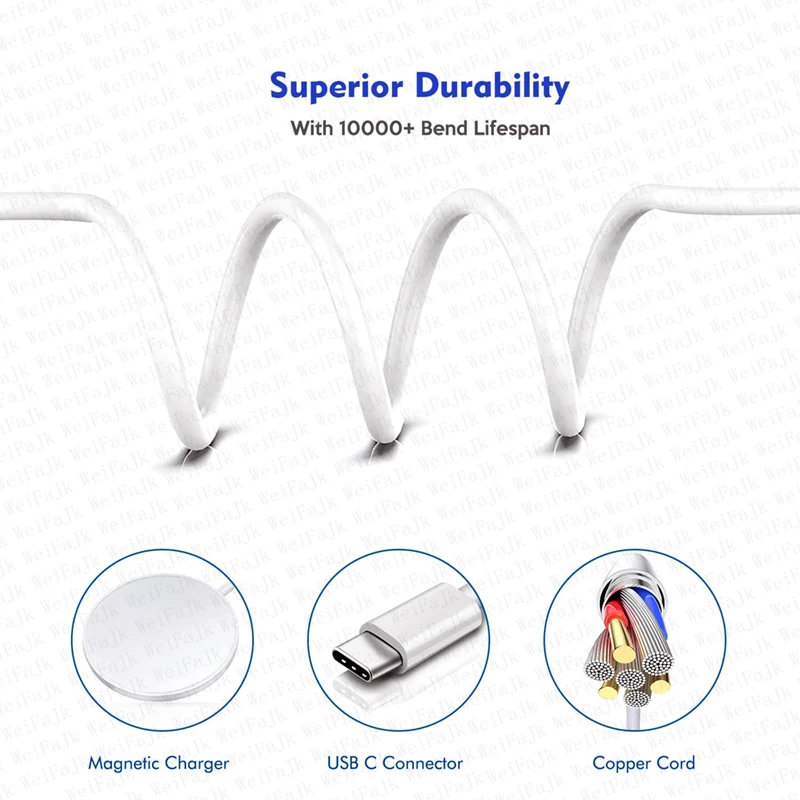 Оригинальное Беспроводное зарядное устройство Apple Magsafe для iPhone 16 15 14 13 12 11 Pro Max X XS XR 8 Plus, кабель с молнией для быстрой зарядки типа C