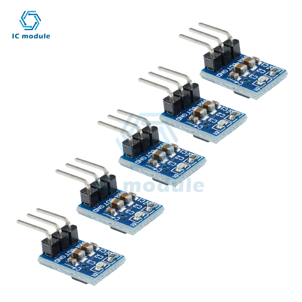 5 шт. 3-контактный AMS1117 DC4,5 В-7 В до 3,3 В DC6V-12V до 5 В регулятор напряжения понижающий DC-DC понижающий модуль питания 800 мА