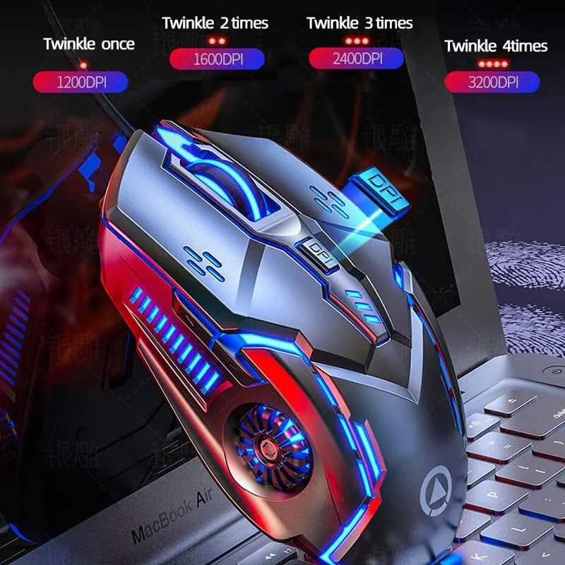 シルバーイーグルg5ミュート有線マウス6キー発光ゲームeスポーツ機械コンピュータアクセサリー国境を越えて配達