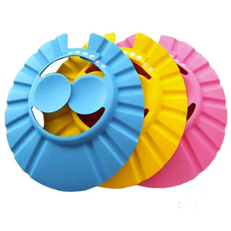 Gorro suave para Baby Shower, gorro ajustable para lavar el cabello para niños, protección para los oídos, champú seguro para niños, ducha de baño, protege la cubierta de la cabeza