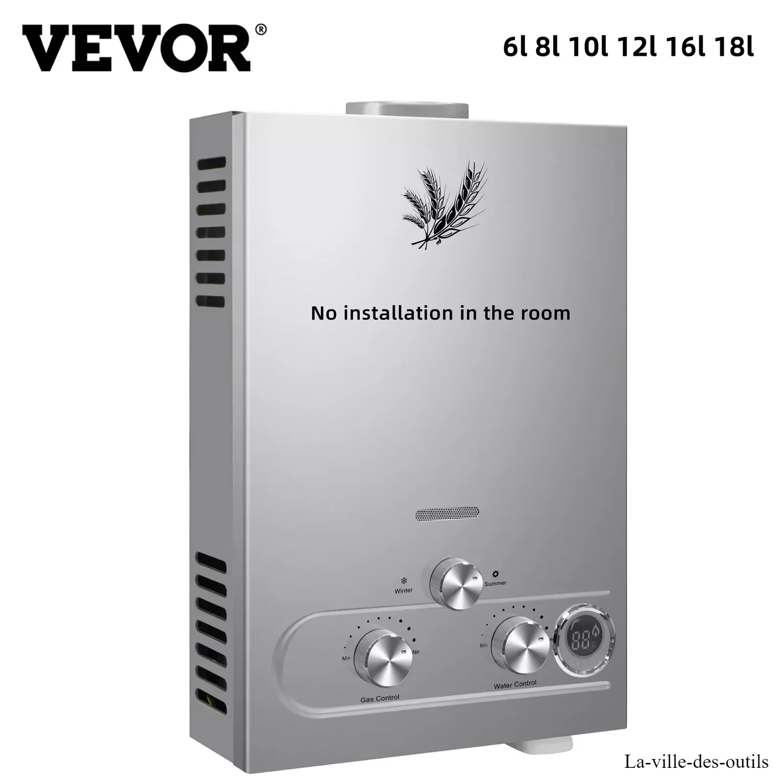 VEVOR LPG vloeibaar petroleumgas boiler 6L 8L 10L 12L 16L 18L vloeibaar petroleumgas propaan butaan boiler