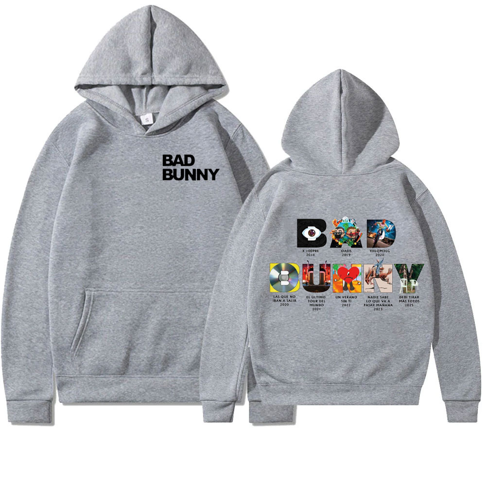 Dtmf bad bunny álbum moletom com capuz masculino feminino pulôver de grandes dimensões com capuz de inverno presente para fãs suéter estiloso novo em 2025 manga comprida