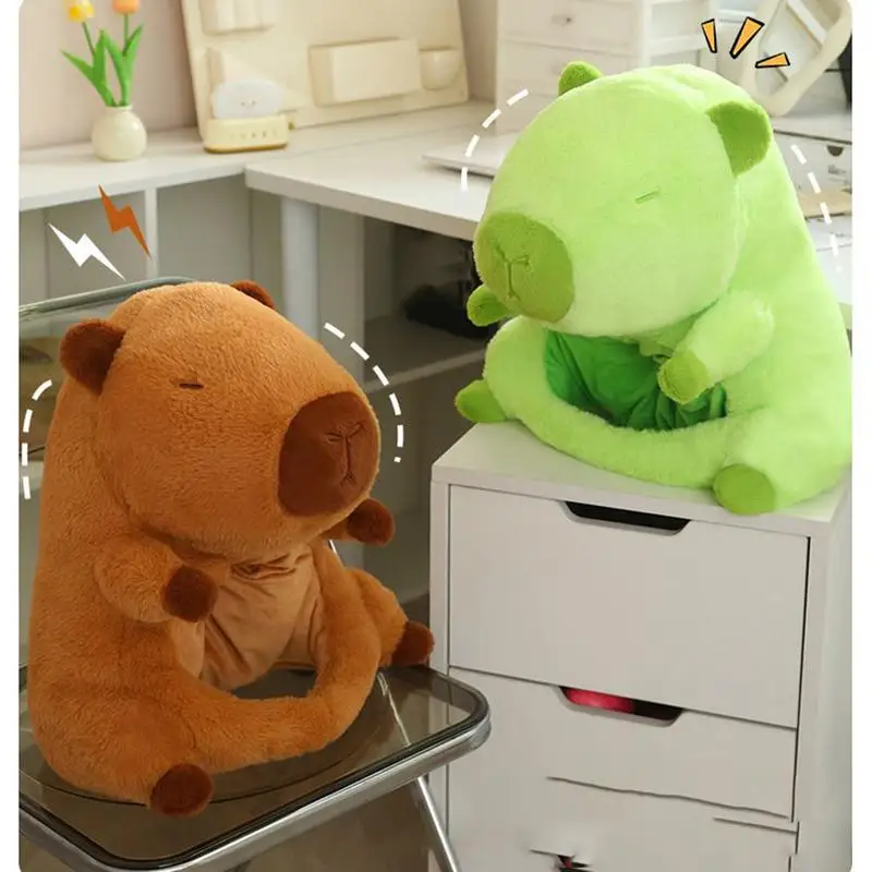 ตลก Capybara Headwear หมวกน่ารักนุ่ม Capybara Plush ฝาครอบหัวสัตว์ Masque การ์ตูน Headwear ตุ๊กตา Capybara หมวก