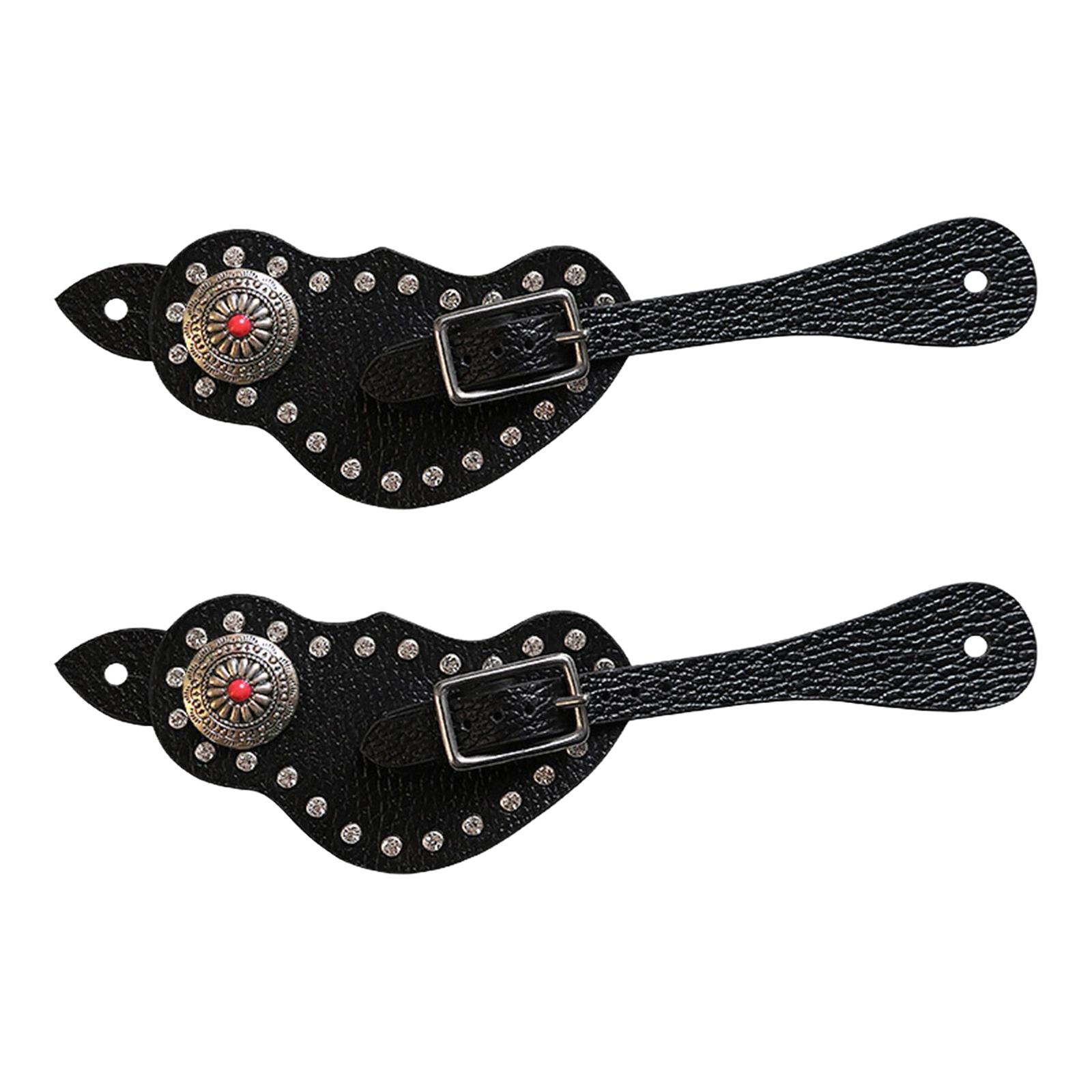 2Pcs Spur Strap with Buckle Protective Equipment for Training Horse Boots Cowboy