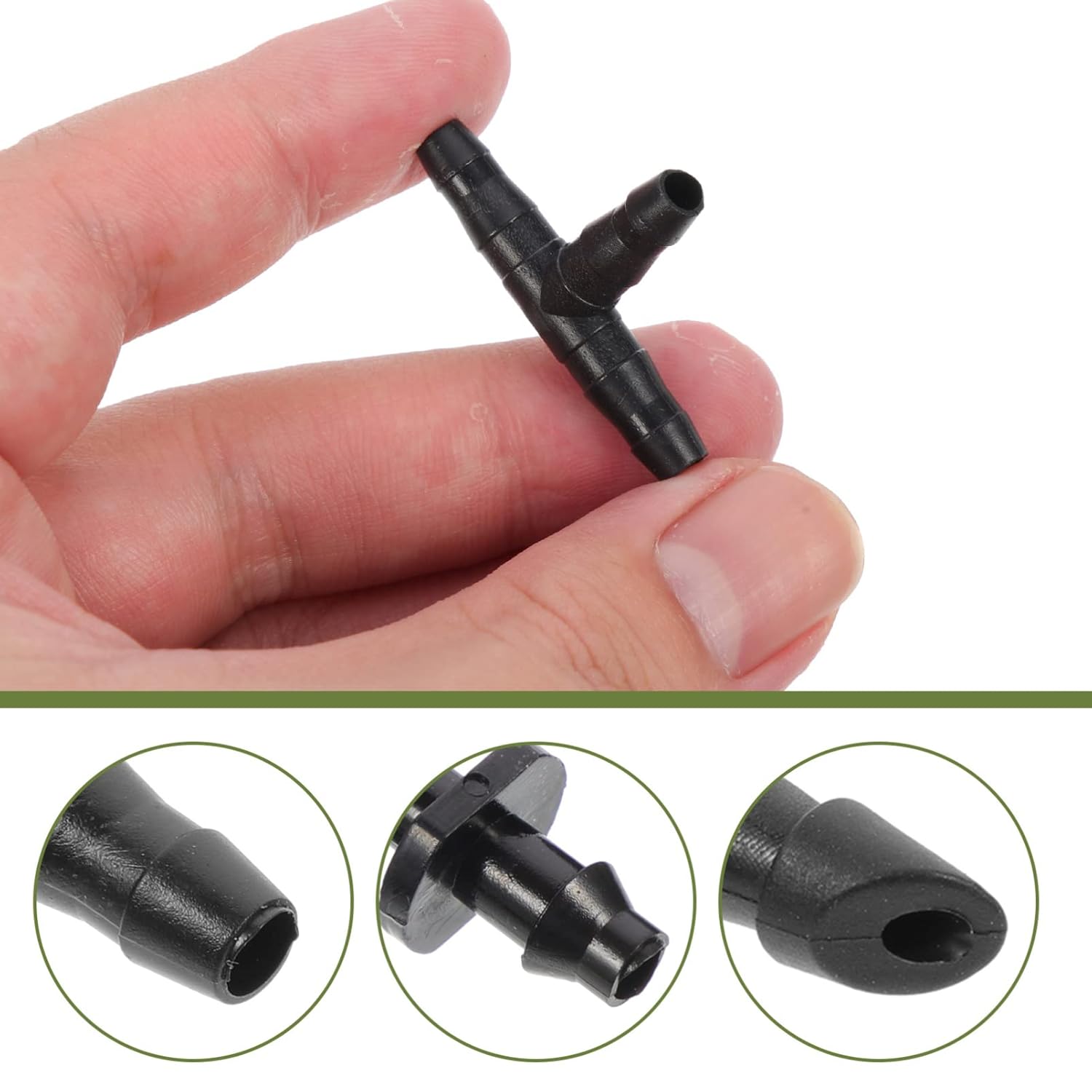 50 Uds conectores de púas accesorios de riego conectores de púas de riego por goteo accesorios de tubos de 4/7mm para maceta jardín césped 5