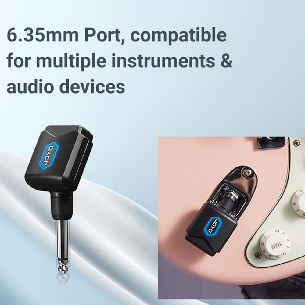 JOYO JW-06 5.8GHz Wireless Guitar System Rechargeable Wireless Transmitter Receiver Set 4 Signal Channel 48K/24bit Resolution