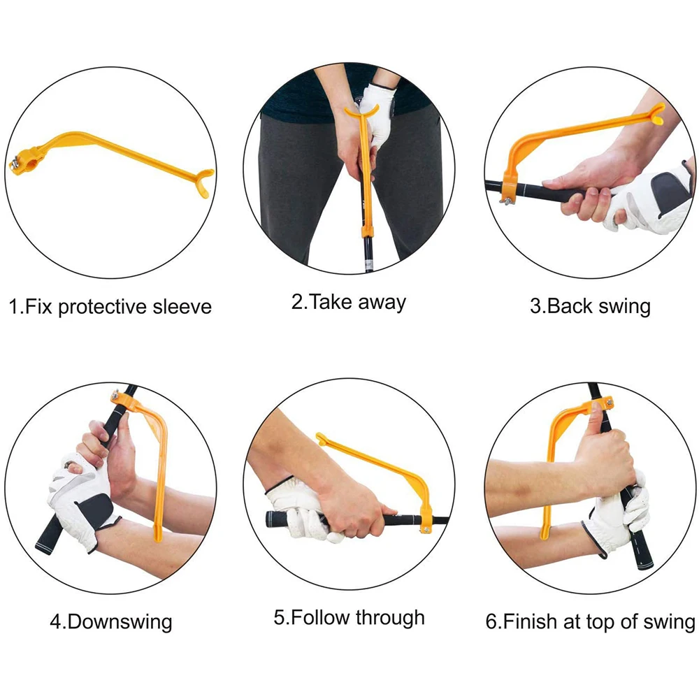 Entrenador de Swing de Golf para principiantes, ayuda para entrenamiento de alineación de gestos, guía de práctica correcta y práctica, suministros de Golf, 1 ud.