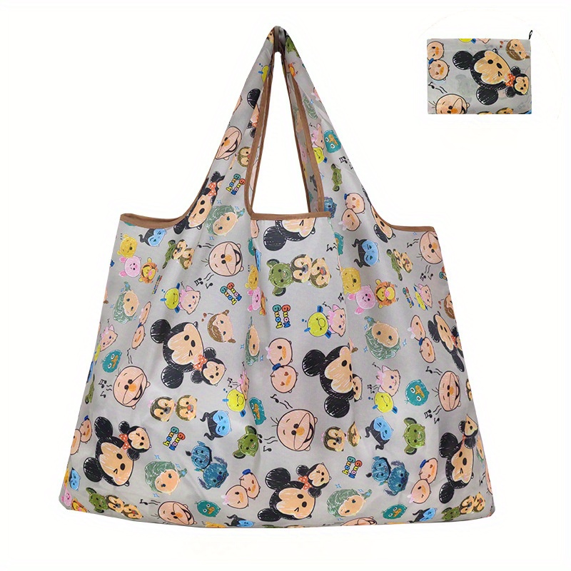 Disney wiederverwendbare Einkaufstaschen, faltbar, große Einkaufstaschen, robuste, waschbare Stoff-Einkaufstaschen, umweltfreundliche Taschen