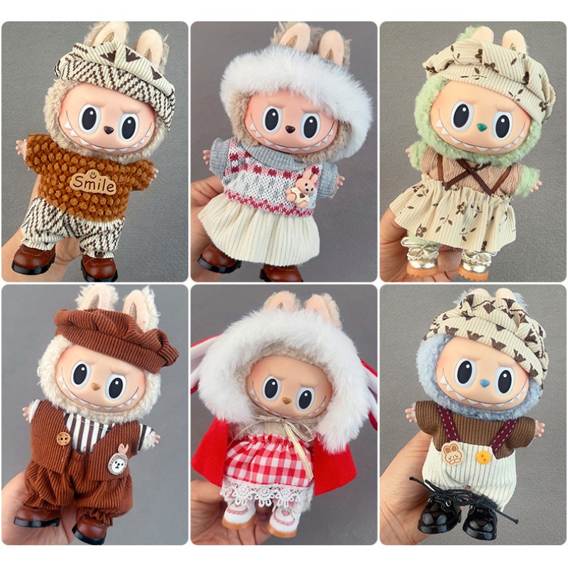 For 17cm Labubu Set High-Quality Clothes Set Multiple Styles Doll Accessories Clothes for Labubu No Doll No Shoes