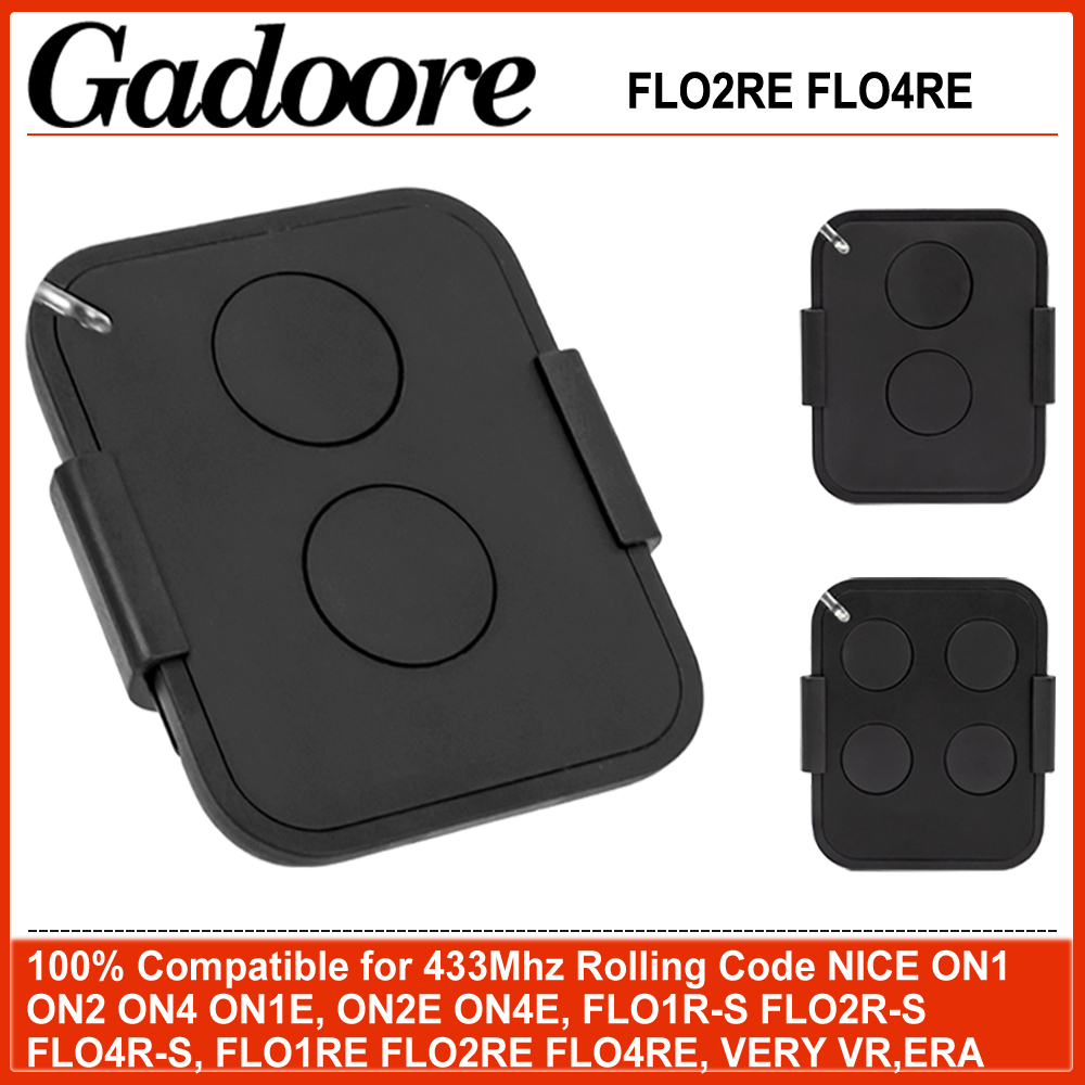 Gadoore FLO2RE FL04RE Garage Door Remote FL02RE FL04RE 433MHz ERA FLOR FL02RE FL04RE Rolling Code Garage Door Control Remote