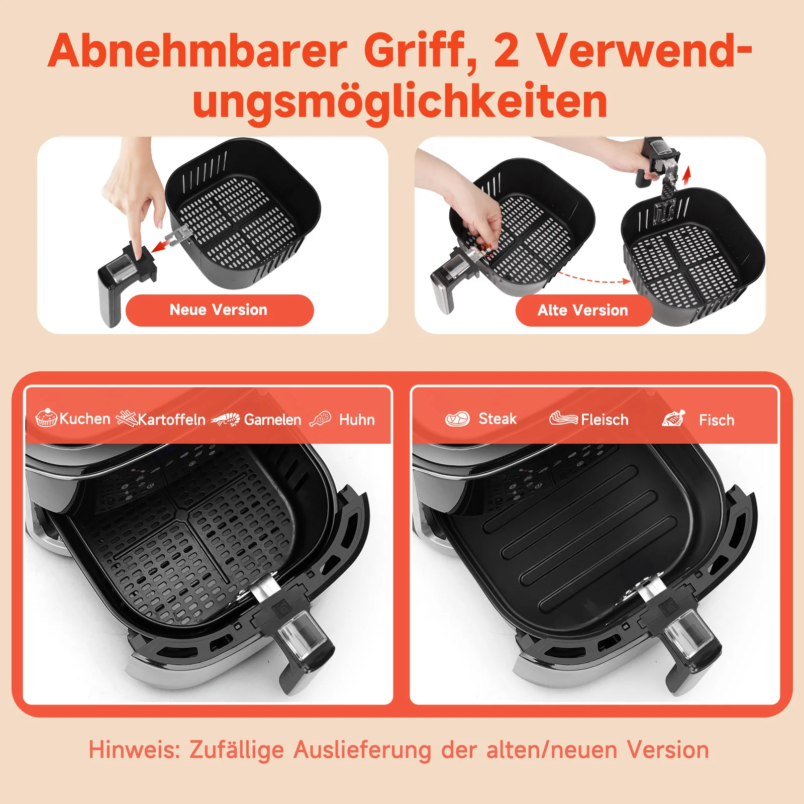 AIGOSTAR 7L 1900W Intelligente ölfreie Heißluftfritteuse WLAN-Verbindung. LED-Touchscreen, 7 voreingestellte Funktionen + warm halten und manueller Modus, BPA-frei
