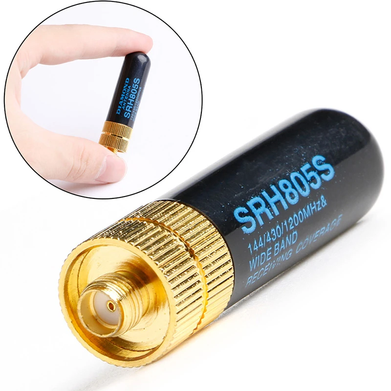 Antena de diamante SRH805S SMA F hembra de doble banda para Baofeng GT 3 UV 5R BF 888s Talkie Radio QX2B SRH 805S amplificador de señal aérea