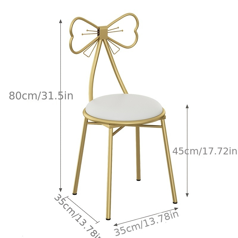 Dressing stool, makeup stool, modern and simple, with shoulder straps, seat cushion, bow tie office chair ergonomic  pink chair