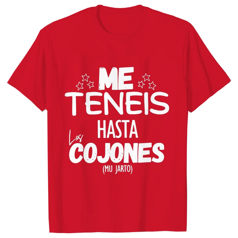 Camisetas divertidas con frases espagnoles para chistes, ropa de calle Unisex suave para mujeres y hombres, camisetas de manga corta