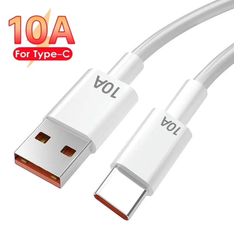 10A Super Fast Charging Cable USB Type C Cable Charge For Oneplus Huawei Mobile Phones Quick Charge Cable High Speed Data Cord