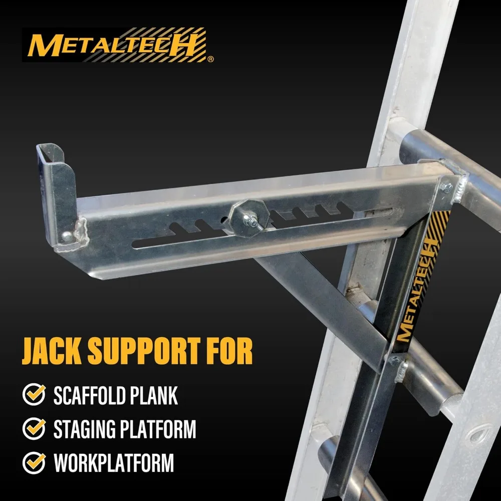 Jobsite Series 3-Rung Ladder Jack 2-Pack E-LJ30P, Aluminum Jack for Scaffolding Extensions and Work Platforms, Scaffold