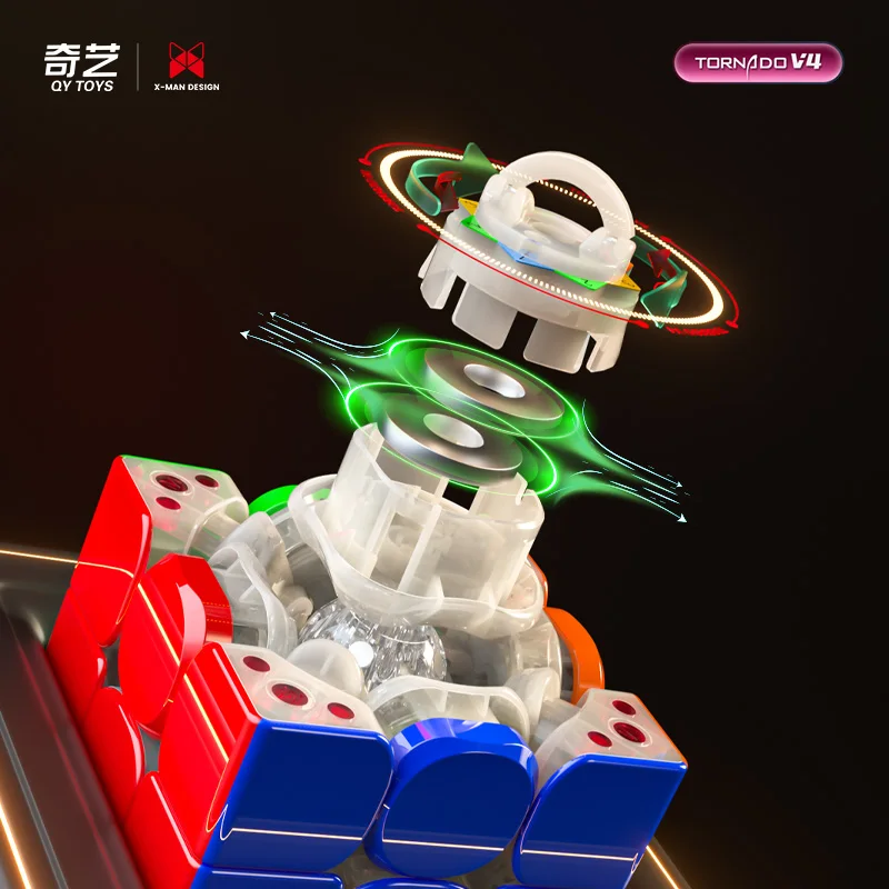 QiYi XMD Tornado V4 3x3x3 Pioneer UV เคลือบ Maglev ความเครียดบรรเทาปริศนา Racing Magic Cube ความเร็วเกมของเล่นเด็กของขวัญ