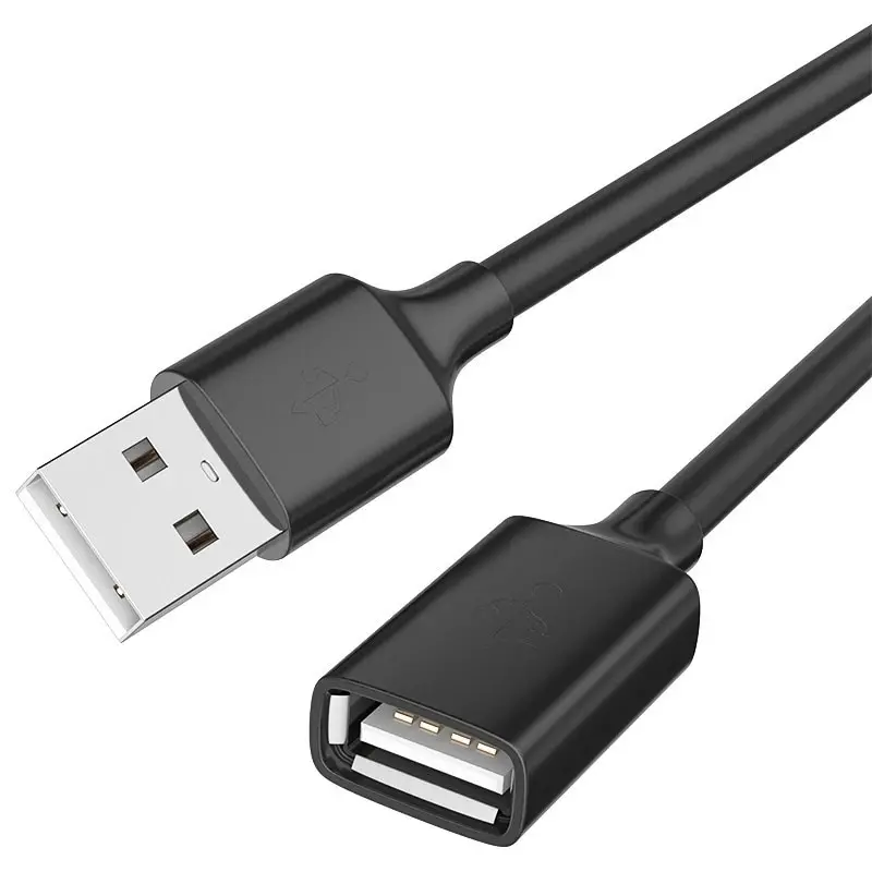 สายต่อขยายแบบ USB สาย USB 2.0ต่อสำหรับสายดาต้าตัวผู้เป็นตัวเมียเหมาะสำหรับ PC TV USB