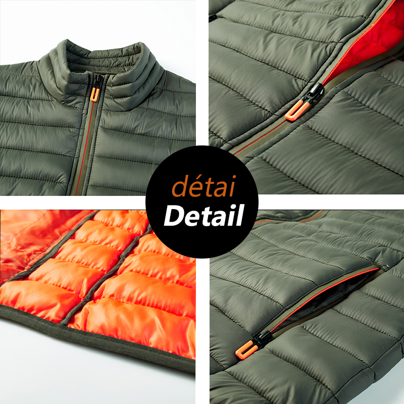 S.T.G-Gilet en fibre de duvet à fermeture éclair solide pour hommes, gilet décontracté, coupe-vent chaud, vestes de haute qualité, mode masculine, hiver, 2024